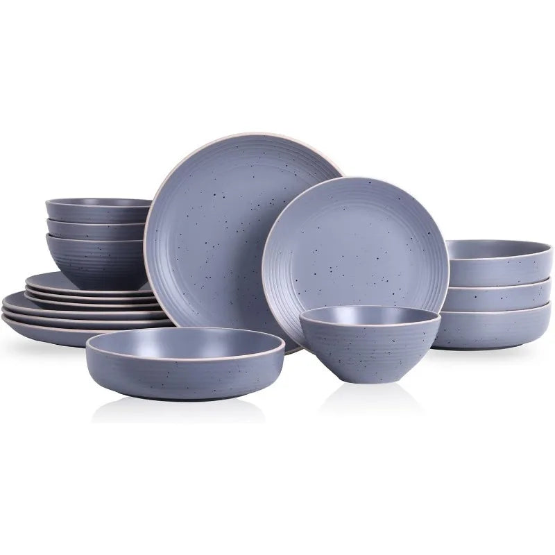 Stylish 16-Piece Round Plates Set