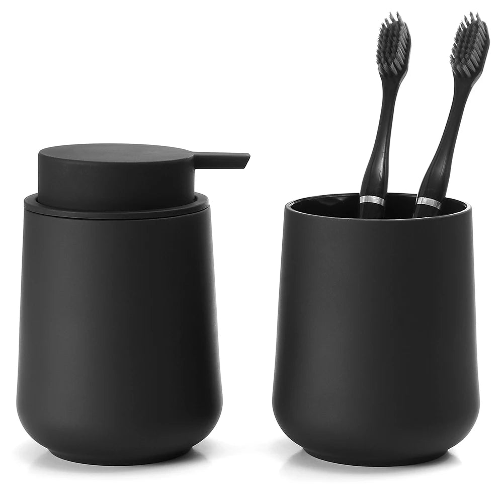 Matte Black Bathroom Set 2Piece 