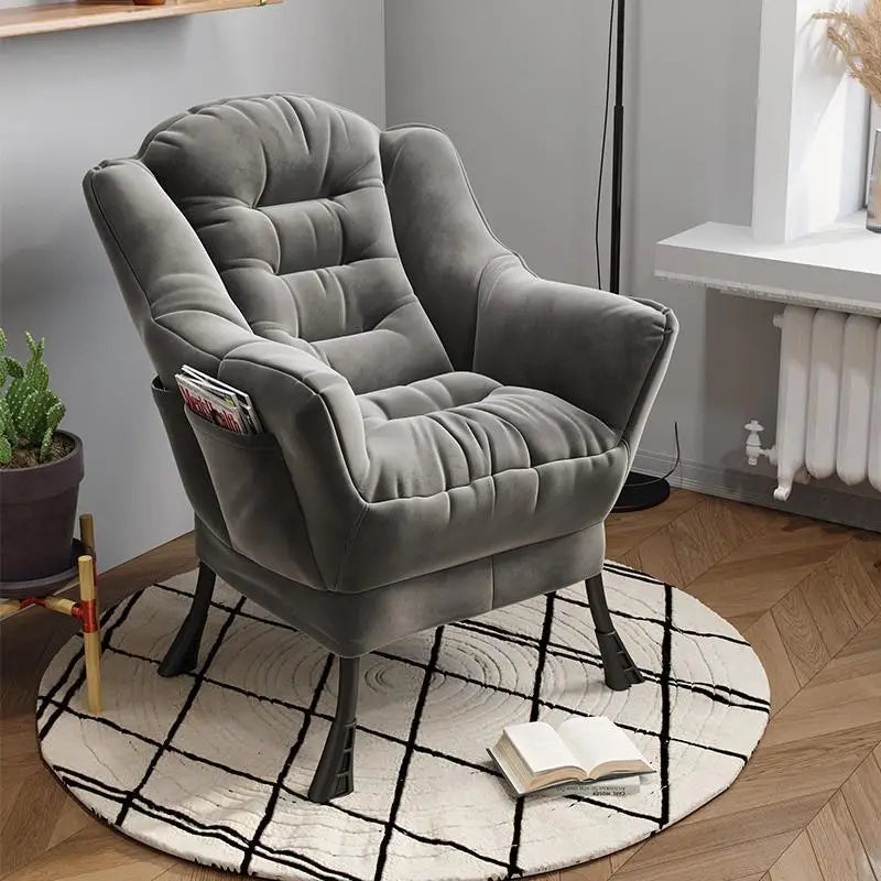 Modern Armchair with Footrest