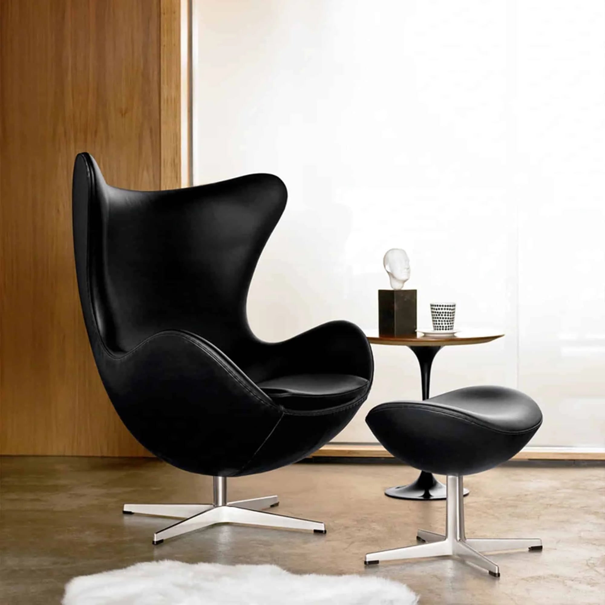 Egg Chair with Stool - Ultra-Premium Replica