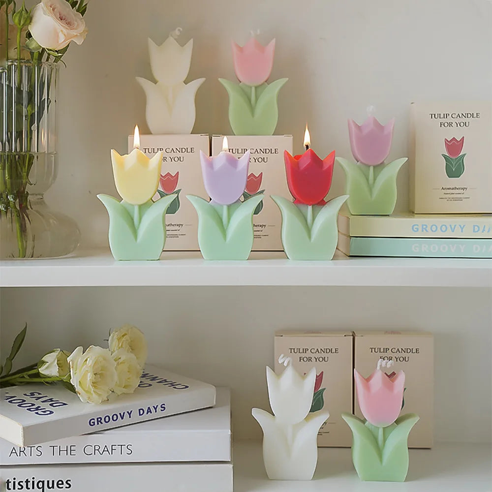 Creative Tulip-Shaped Candles