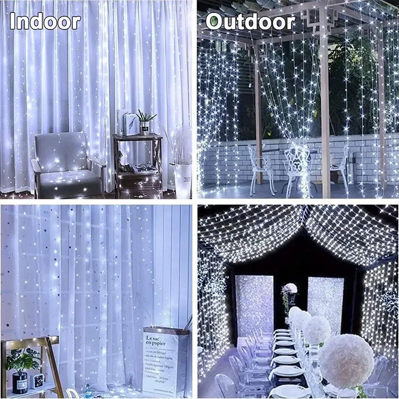 Magical 3M LED Curtain Fairy Lights - 8 Modes with Remote Control