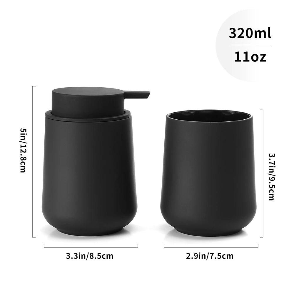 Elegant Matte Black Bathroom Accessory Set