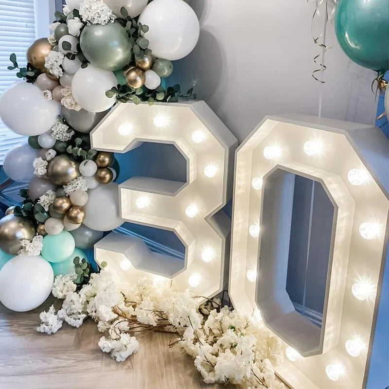 Majestic LED Birthday Number Light - Perfect for Every Celebration