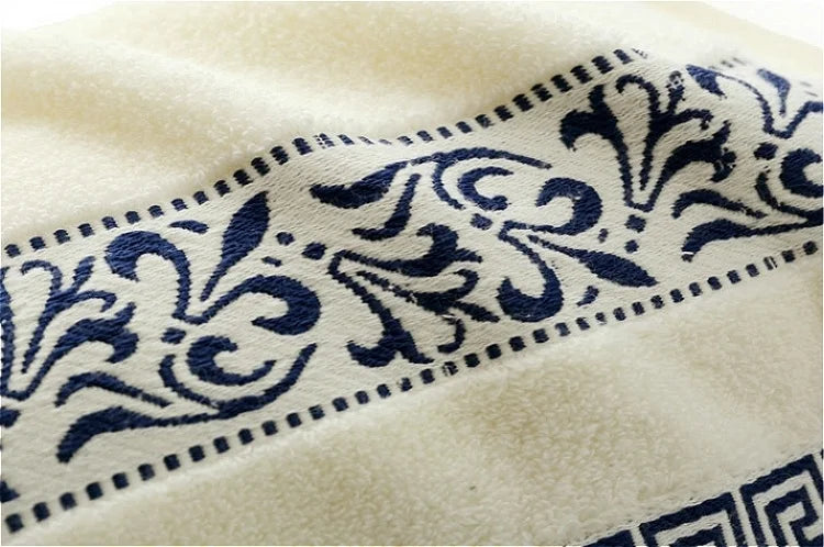 Fashion Monochrome Embroidered Face Towel