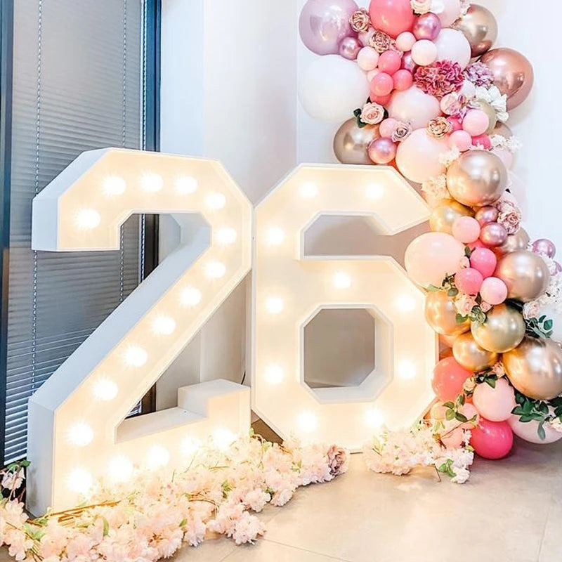 Majestic LED Birthday Number Light - Perfect for Every Celebration