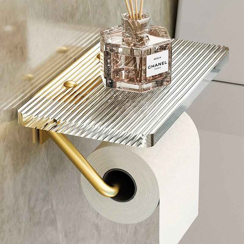 Toilet Paper Holder with Shelf