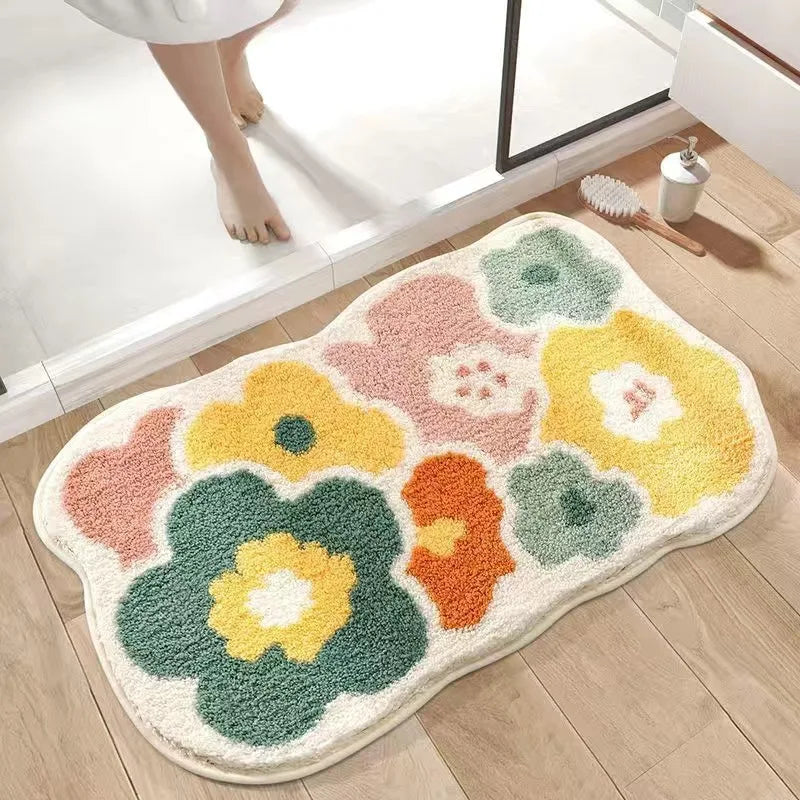 Floral Anti-Slip Bathroom Mat