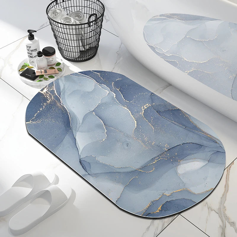 Blue Elegance Bath Mat