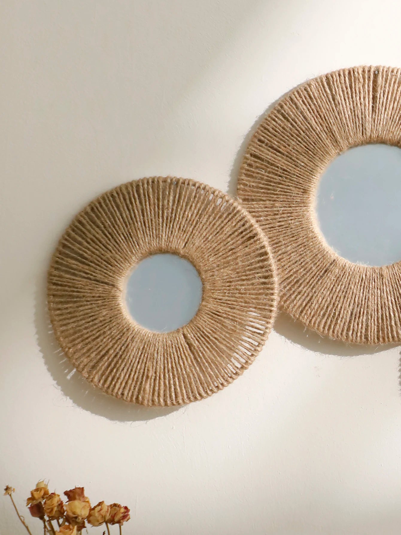 Boho Chic Round Wall Mirror