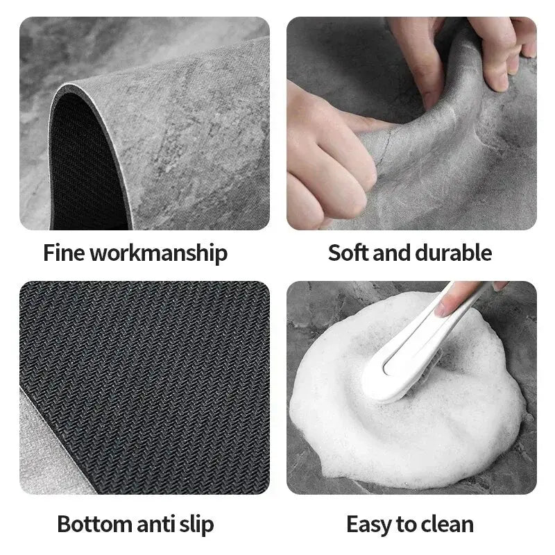 Elegant Ultra-Absorbent Waterproof Bath Mat