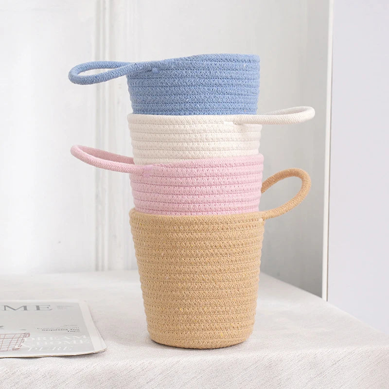 Modern Cotton Rope Woven Storage Basket