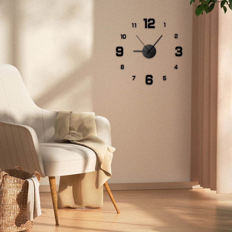 Chic 3D Frameless Digital Wall Clock