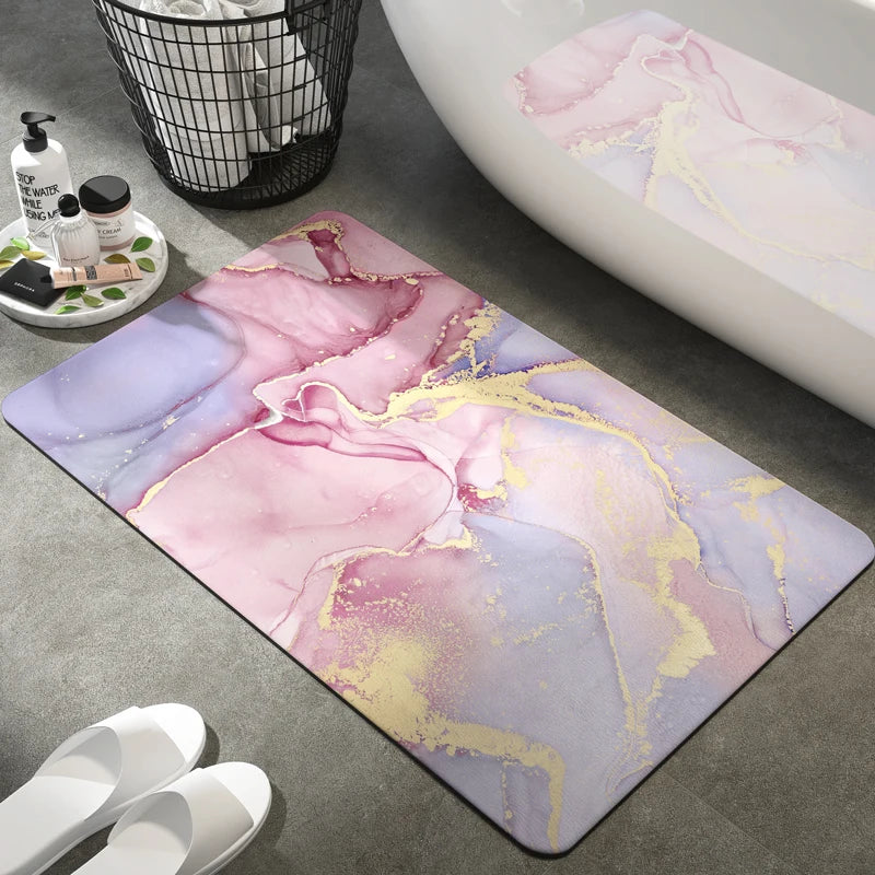 Pink Marble Bath Mat