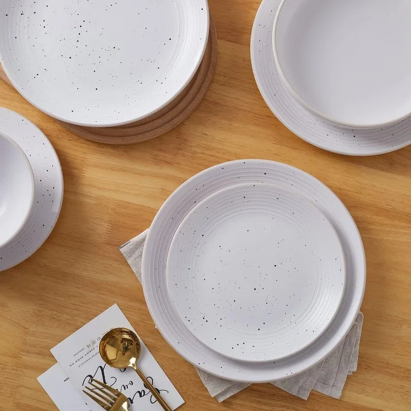 Stylish 16-Piece Round Plates Set