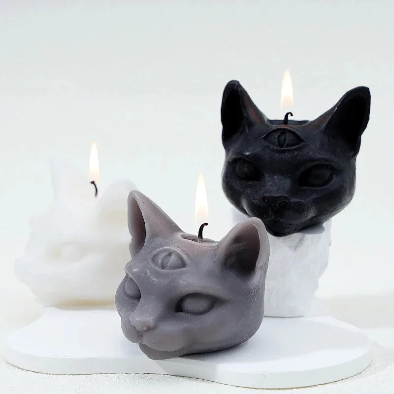 Cat-Shaped Candles