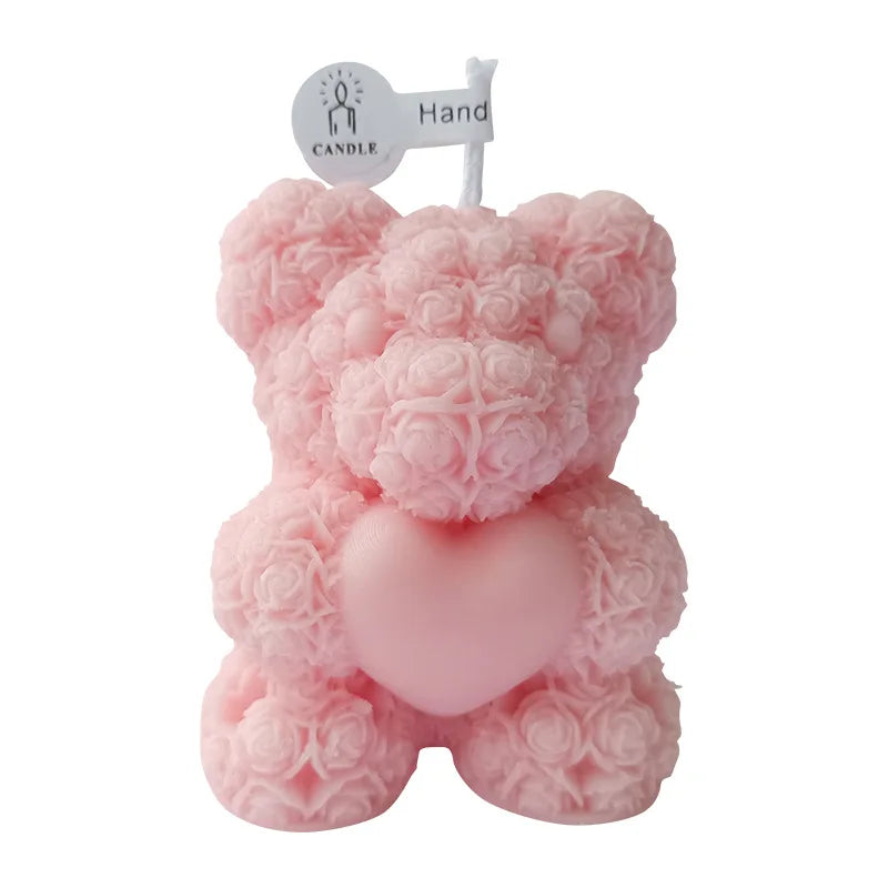 Bright Bear-Shaped Candles for Home Decoration