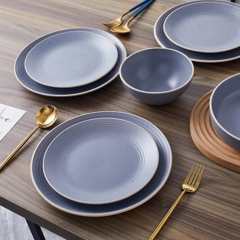 Stylish 16-Piece Round Plates Set