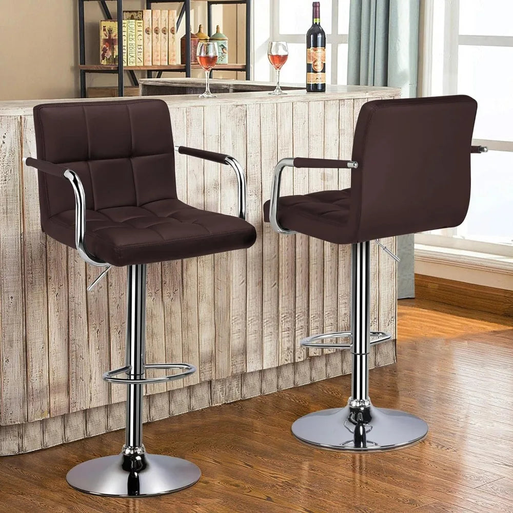 Elegant Swivel Bar Chairs Set