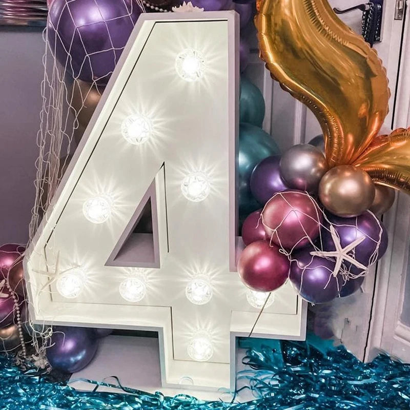 Majestic LED Birthday Number Light - Perfect for Every Celebration