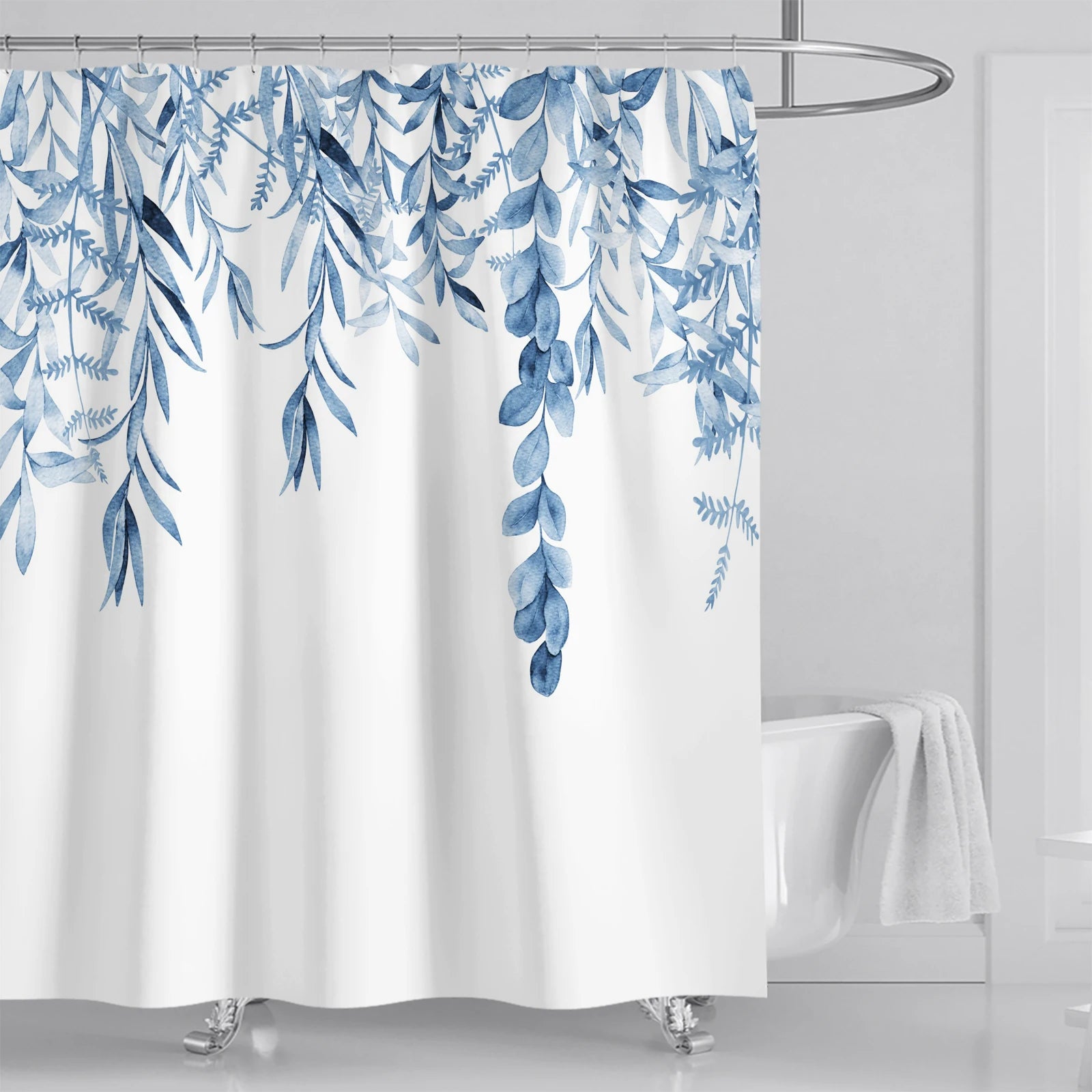 Watercolor Leaves Shower Curtain