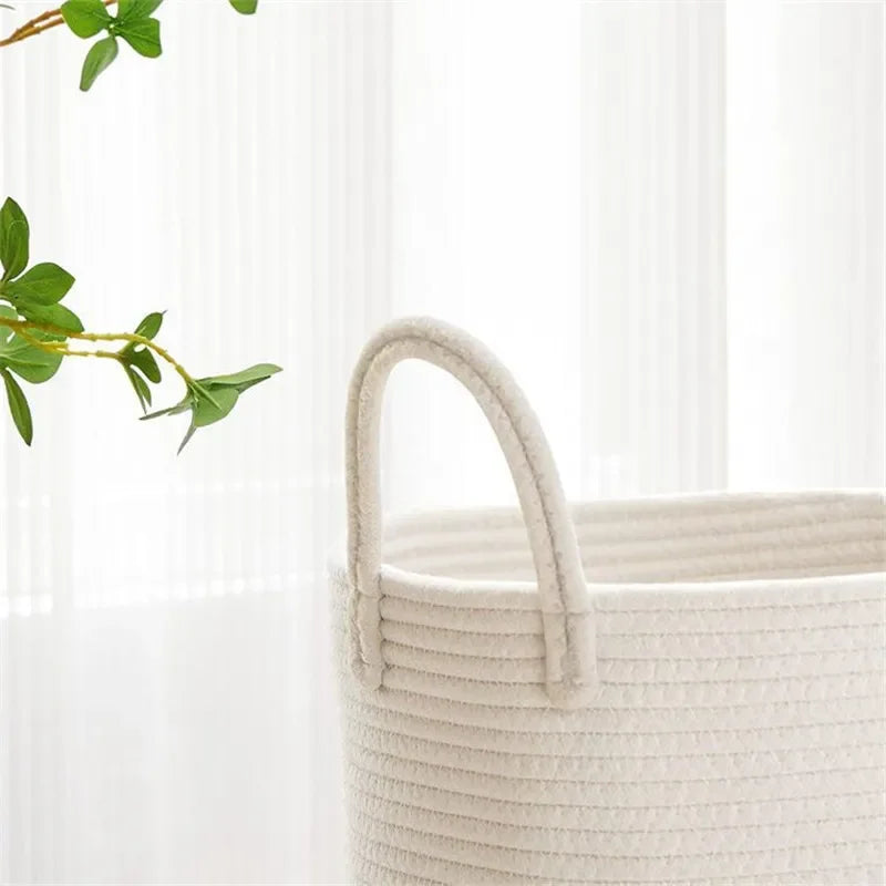 Minimalist Cotton Laundry Basket