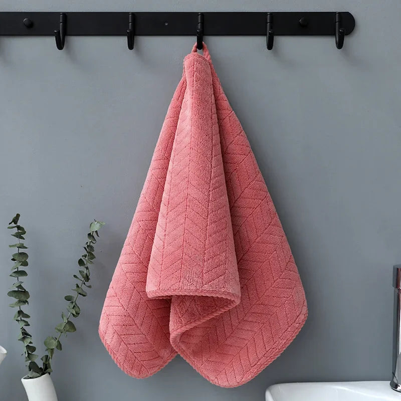 Pink Velvet Cotton Face Towel