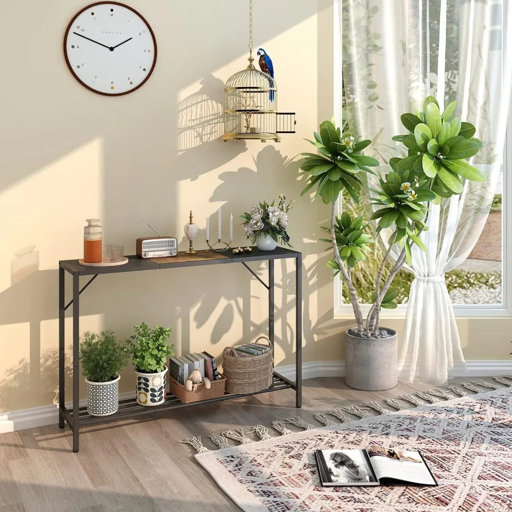 Modern Console Table with Shelf