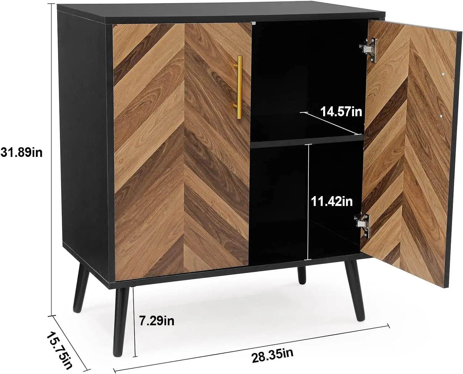 Modern Accent Storage Cabinet with 2 Doors