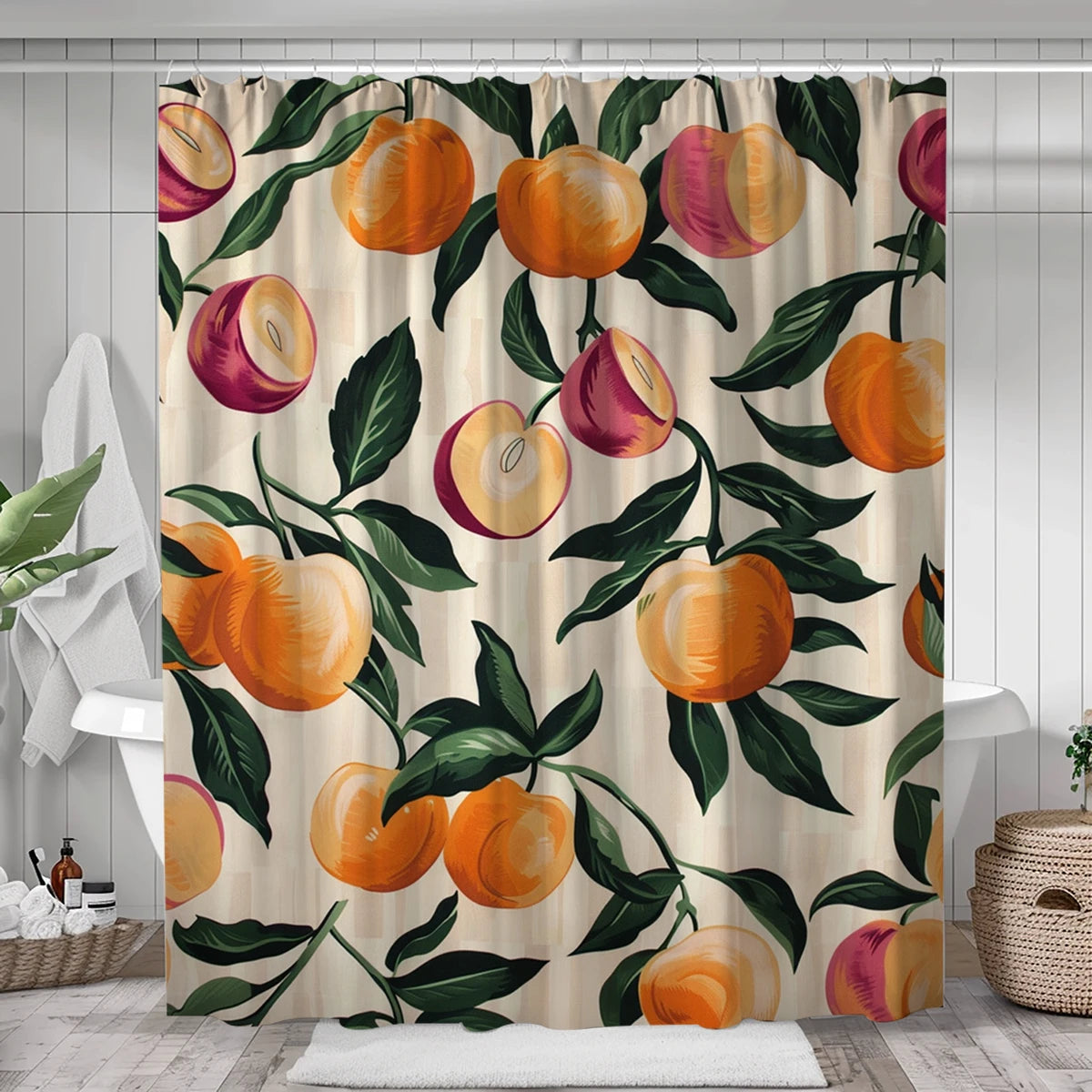 Peach Shower Curtain