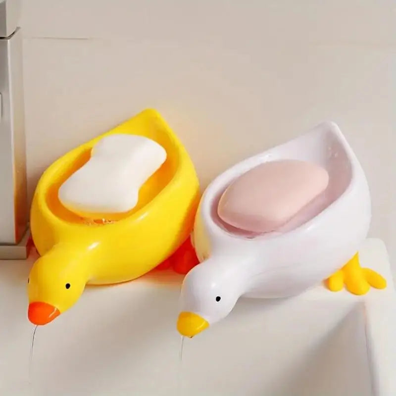 Yellow Duck Shape Soap Dish