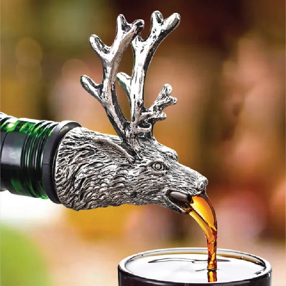 Elegant Deer Head Wine Pourer