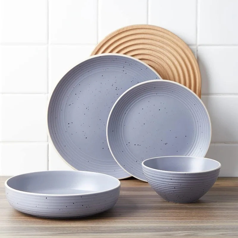 Stylish 16-Piece Round Plates Set