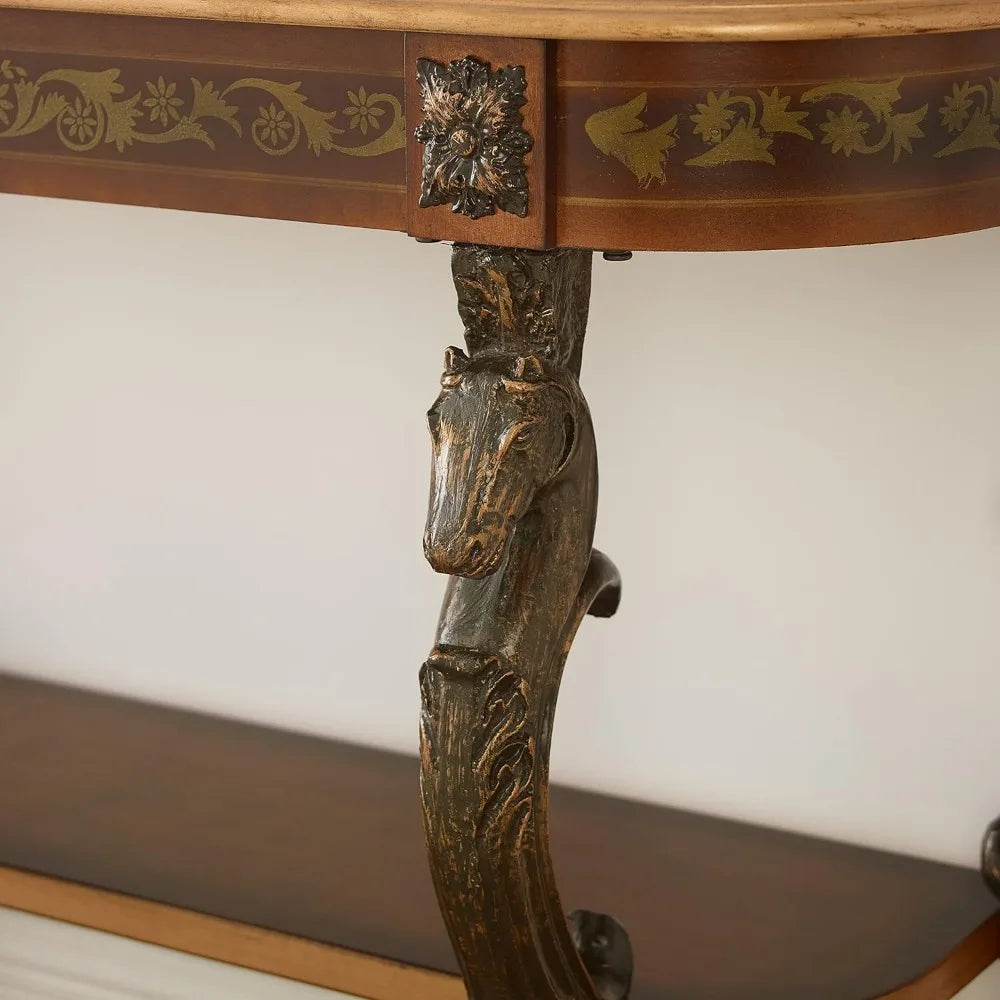 Elegant Console Table with Floral Pattern