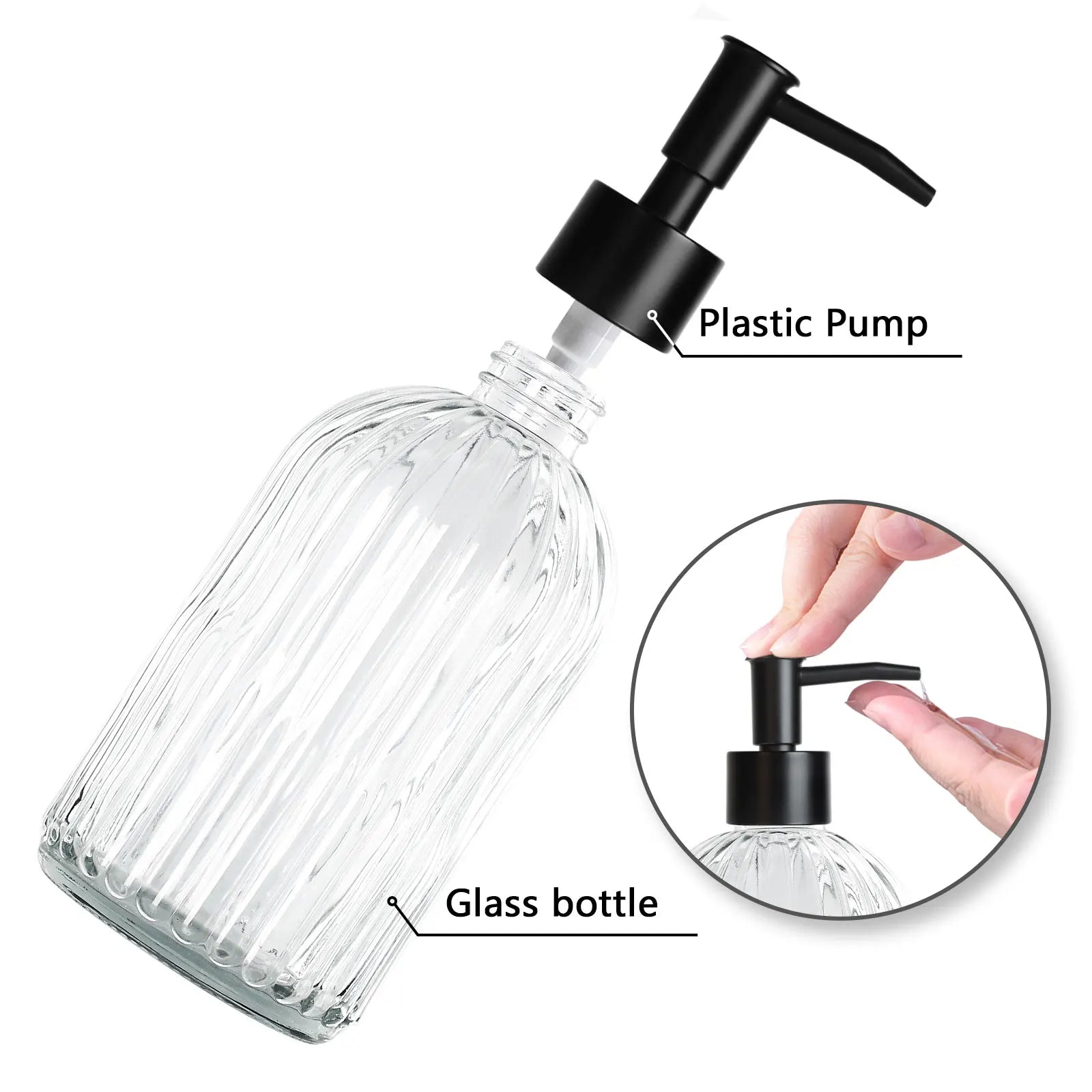 Versatile Glass Soap Dispenser