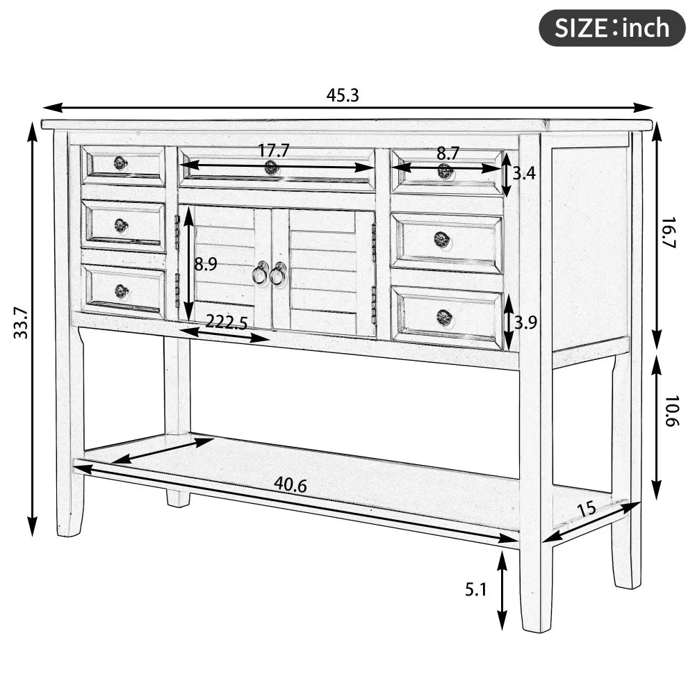 Modern Storage Console Table