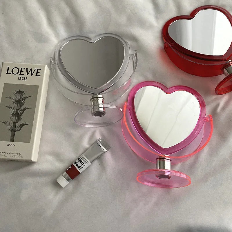 Heart-Shaped Makeup Mirror