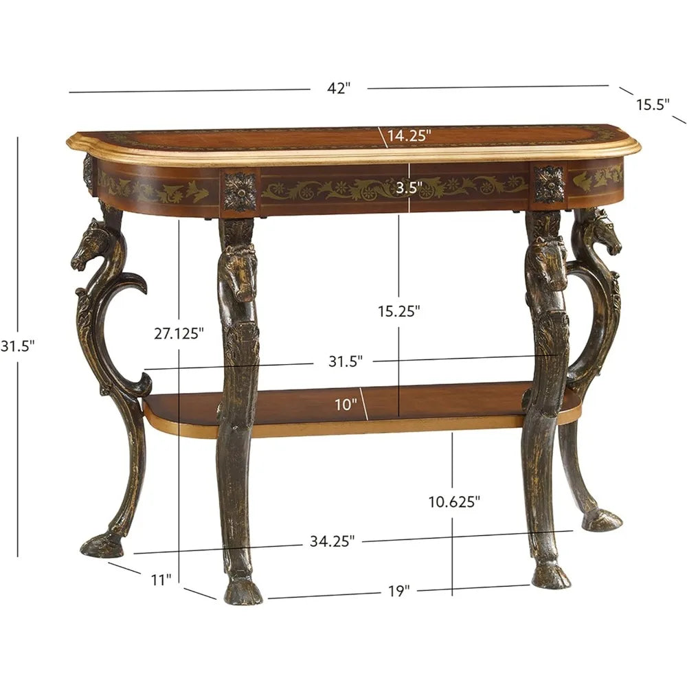 Elegant Console Table with Floral Pattern