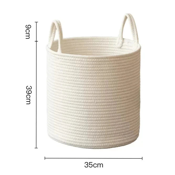 Minimalist Rope Woven Basket for Storage Sundries