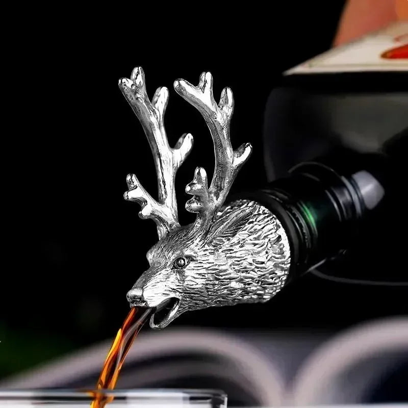 Elegant Deer Head Wine Pourer