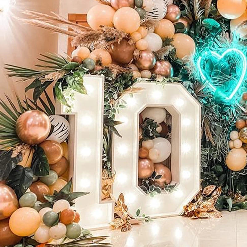 Majestic LED Birthday Number Light - Perfect for Every Celebration