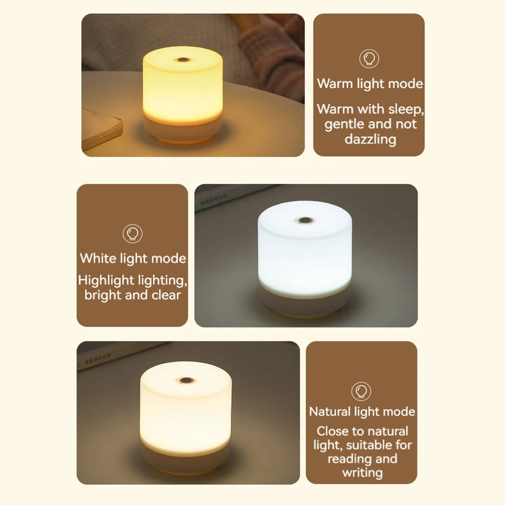 Cozy LED Glow Touch Bedside Lamp