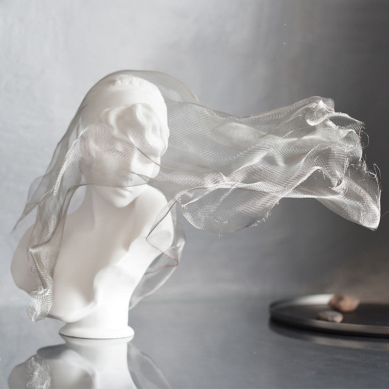 Nordic Metal Veil Statue of a Girl - Blessing