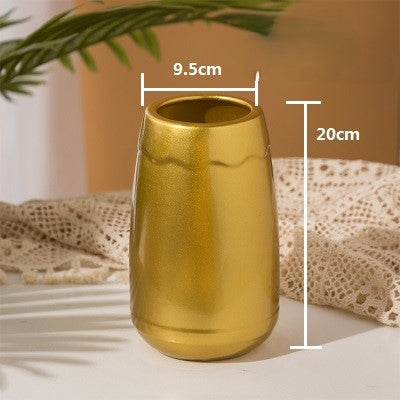 Luxurious Golden Ceramic Vase