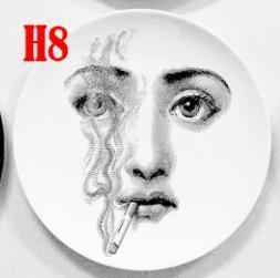 Italian Ceramic Face Hanging Plates