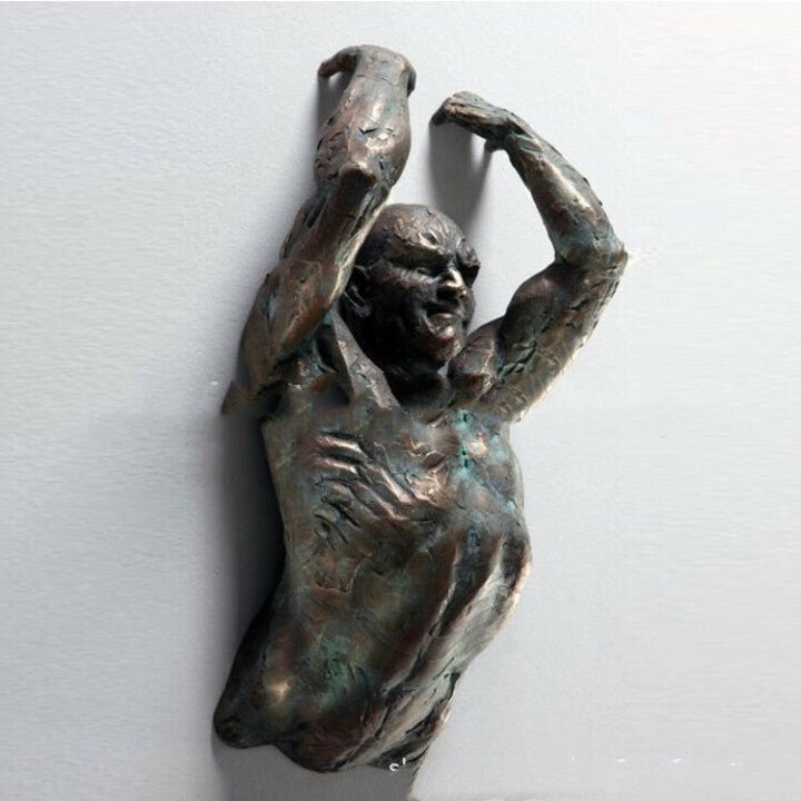 Art Bronze Statue on the Wall - Resin Crafted Wall Art - Max&Mark Home Decor