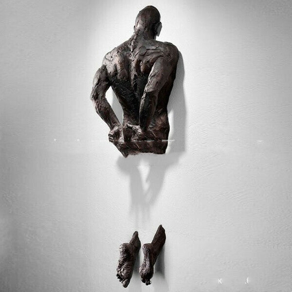 Art Bronze Statue on the Wall - Resin Crafted Wall Art - Max&Mark Home Decor