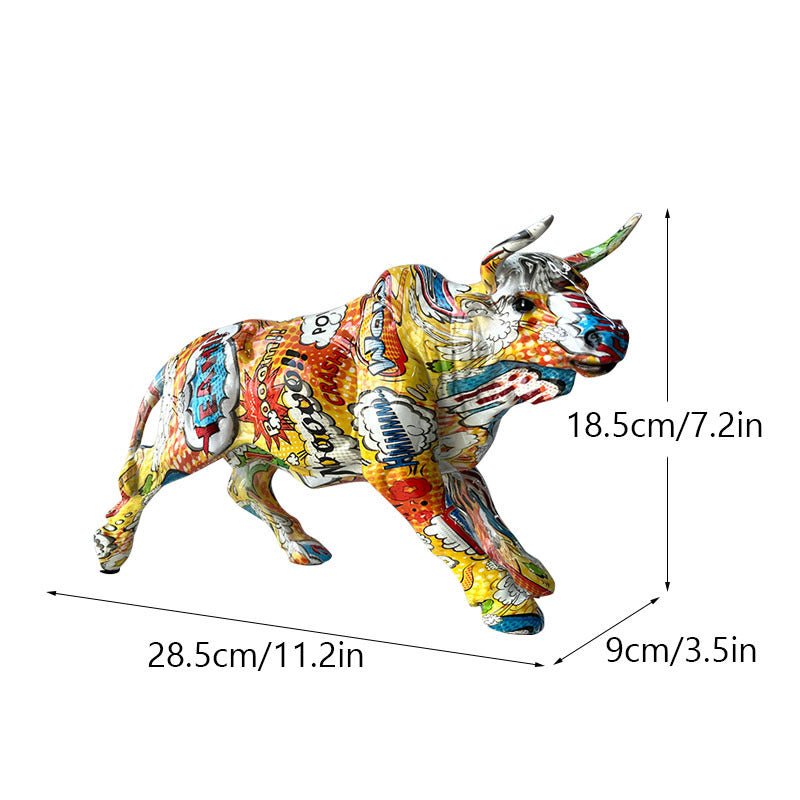 Artistic Bulls: Resin Animal Sculptures - Max&Mark Home Decor
