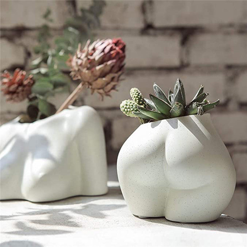 Quirky Body Parts Resin Flower Pots - European Style Ornaments