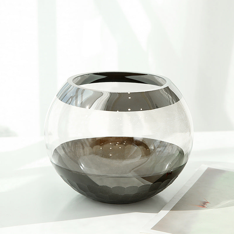 Black Spherical Vase 